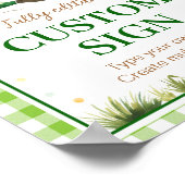 Poster Panneau d'une table d'anniversaire de canard chanc (Coin)