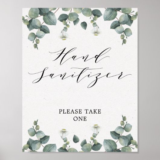 Poster Panneau élégant de désinfectant pour les mains au  (Devant)