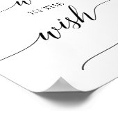 Poster Panneau élégant de pot à souhaits en calligraphie  (Coin)
