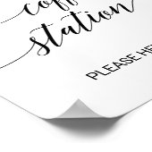 Poster Panneau élégant de thé et café en calligraphie noi (Coin)