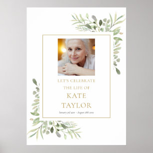 Poster Panneau élégant de verdure photo célébration de la