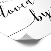 Poster Panneau élégant en calligraphie noire aimé de vous (Coin)