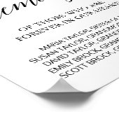 Poster Panneau élégant en calligraphie noire en souvenir  (Coin)