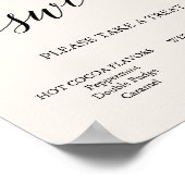 Poster Panneau élégant en calligraphie noire et crème 'L' (Coin)