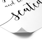 Poster Panneau élégant en calligraphie noire 'Si vous ave (Coin)