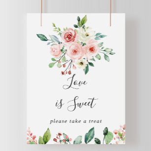 Poster Panneau Élégant et Délicat Fleurs d'Automne L'Amou