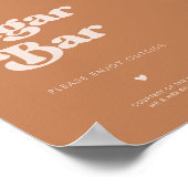 Poster Panneau élégant rétro Brown sucre Mariage Cigar Ba (Coin)