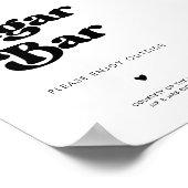 Poster Panneau élégant rétro noir & blanc mariage Cigar B (Coin)