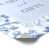 Poster Panneau élégante Chinoiserie Bleu Blanc Cartes & C (Coin)