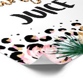 Poster Panneau Empreinte de léopard Jus de Jungle Safari (Coin)