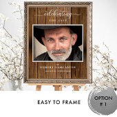 Poster Panneau en bois rustique de bienvenue aux funérail