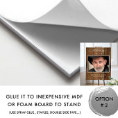 Poster Panneau en bois rustique de bienvenue aux funérail