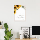 Poster Panneau en mousse du Baby shower de tournesol SUTT (Bureau à domicile)