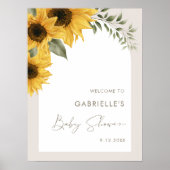 Poster Panneau en mousse du Baby shower de tournesol SUTT (Devant)