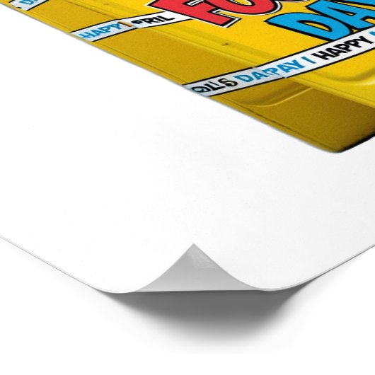 Poster Panneau en plastique jaune d'avril (Coin)