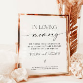 Poster Panneau En Souvenir | À jamais dans nos cœurs