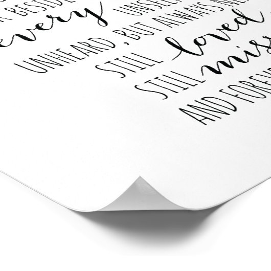 Poster Panneau en souvenir - Ceux que nous aimons ne s'en (Coin)