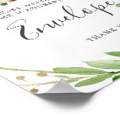 Poster Panneau Enveloppe Baby shower cerf (Coin)