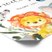 Poster Panneau Enveloppe Baby shower de l'adresse Jungle (Coin)