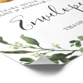 Poster Panneau Enveloppe du Baby shower d'adresse jumeaux (Coin)