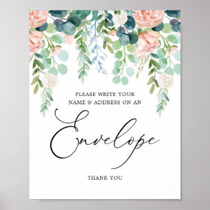 Poster Panneau Enveloppe du Baby shower d'adresses de jar