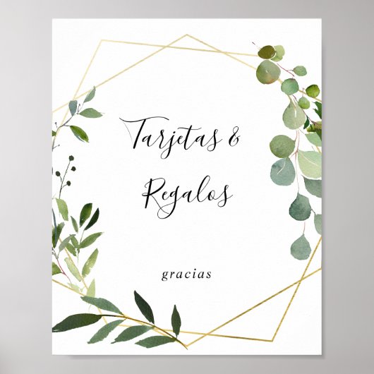Poster Panneau espagnol Tropical Green Tarjetas et Regalo (Devant)