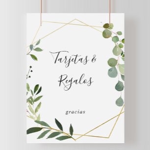 Poster Panneau espagnol vert tropical Tarjetas et Regalos