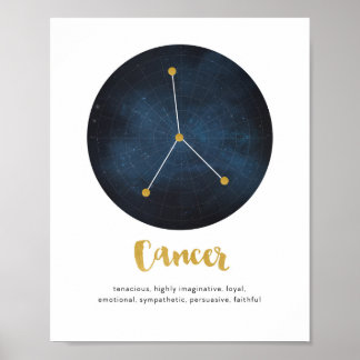 Poster Panneau étoile du cancer