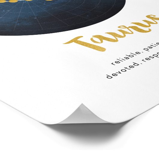 Poster Panneau étoile Taurus (Coin)