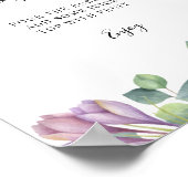 Poster Panneau Eucalyptus Fête des mariées verte Mimosa B (Coin)