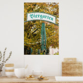 Poster Panneau extérieur Biergarten, Allemagne (Cuisine)