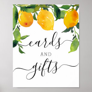 Poster Panneau Fête des mariées Citron Citrus Cadeaux et 