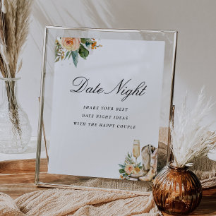 Poster Panneau Fête des mariées Date Night Boots and Bubl