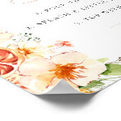 Poster Panneau Fête des mariées florale Citrus Mimosa Bar (Coin)