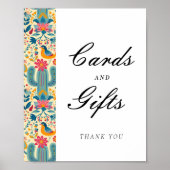 Poster Panneau Fête des mariées Florale mexicaine Cartes  (Devant)