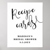 Poster Panneau Fête des mariées Recette Cartes (Devant)