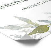 Poster Panneau Fête des mariées Red Berries Foliage (Coin)