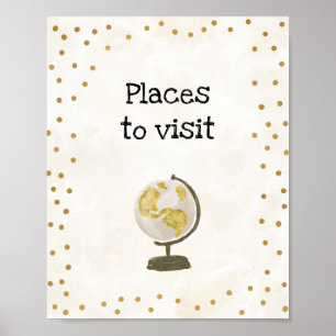 Poster Panneau Fête des mariées thématique Voyage