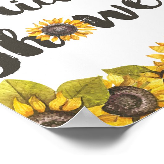 Poster Panneau Fête des mariées tournesol (Coin)