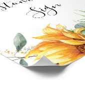 Poster Panneau Fête des mariées tournesol (Coin)