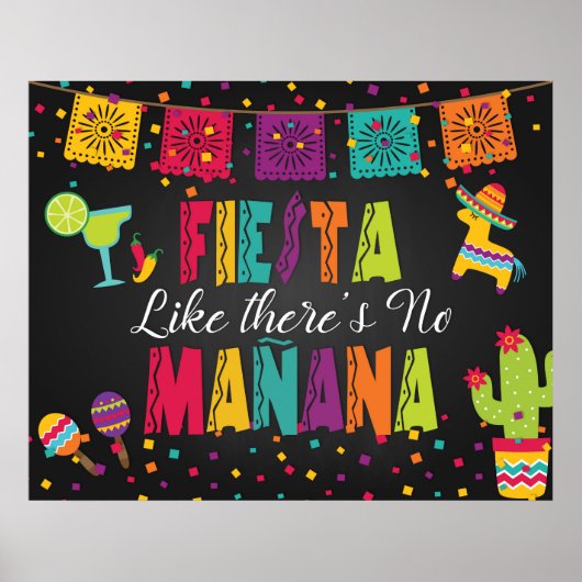 Poster Panneau Fiesta comme s'il n'y avait pas de demain (Devant)