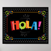 Poster Panneau Fiesta HOLA Party (Devant)