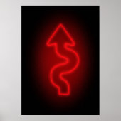 Poster Panneau fléché néon (Devant)