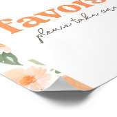 Poster Panneau Fleur Citrouille Baby shower Faveurs (Coin)