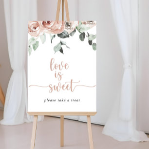 Poster Panneau Fleur de Rose Rose Poussiéreuse Classique
