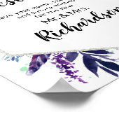 Poster Panneau Fleur Florale Enchantée Violet Signez notr (Coin)