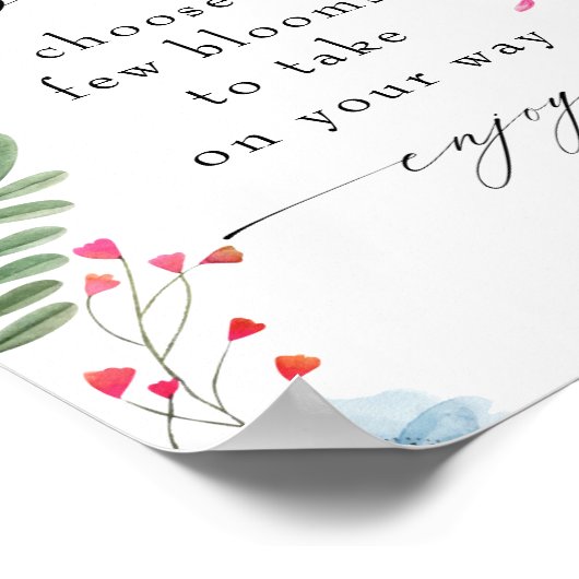 Poster Panneau fleur sauvage à fleur ou à barre de fleurs (Coin)