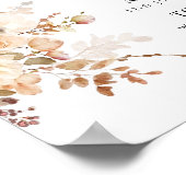 Poster Panneau Fleur sauvage à l'aquarelle rose Floral Mi (Coin)