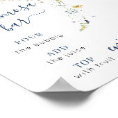 Poster Panneau Fleur sauvage Aquarelle Signe barre Mimosa (Coin)