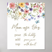 Poster Panneau fleur sauvage Baby In Bloom Baby shower Mo (Devant)